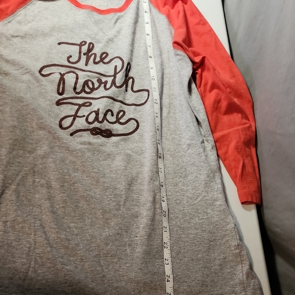 The North Face Red and Gray Raglan Shirt - Picture 7 of 9